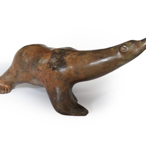 Bronze Polar Bear Sculpture By Pierre Chenet