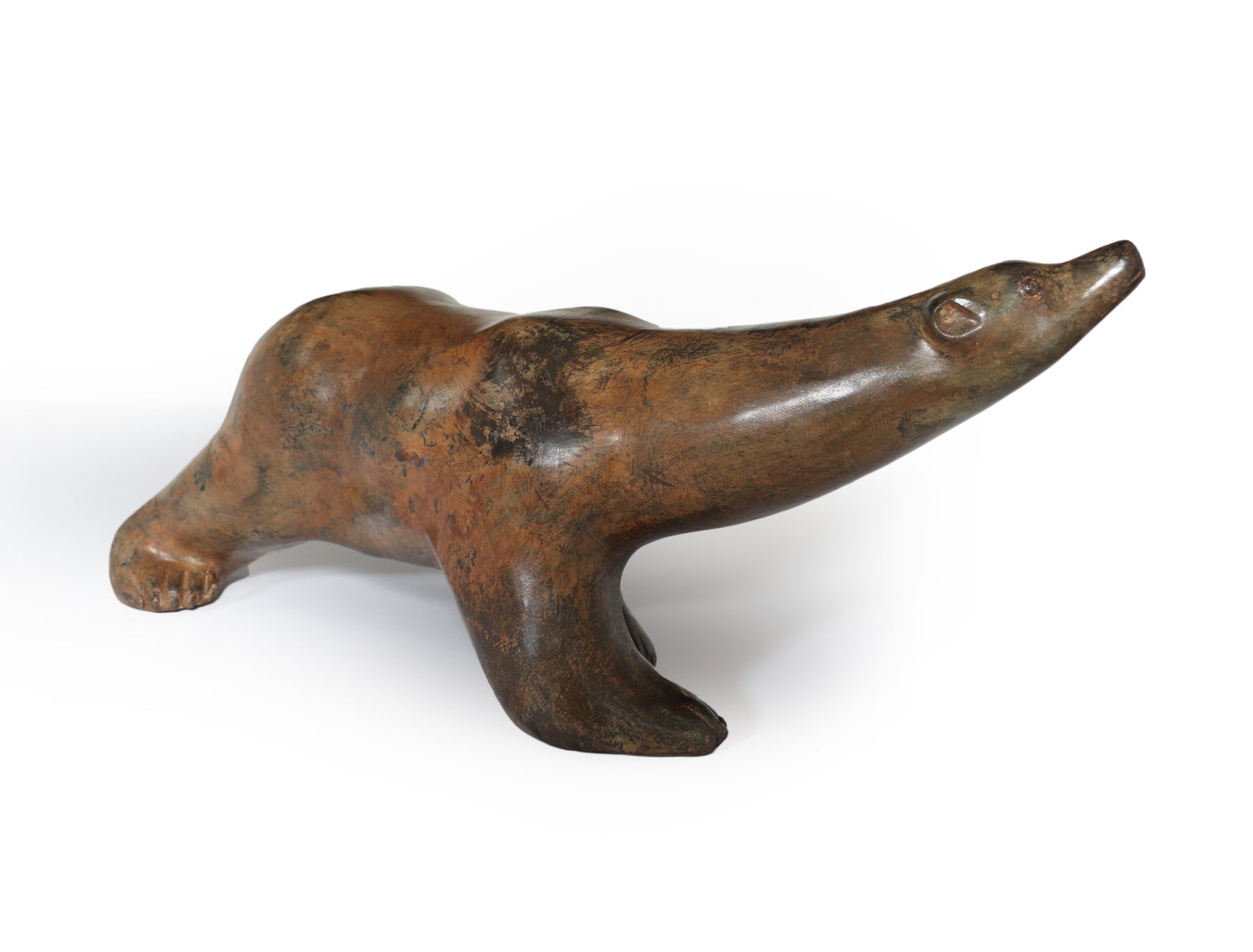 Bronze Polar Bear Sculpture By Pierre Chenet