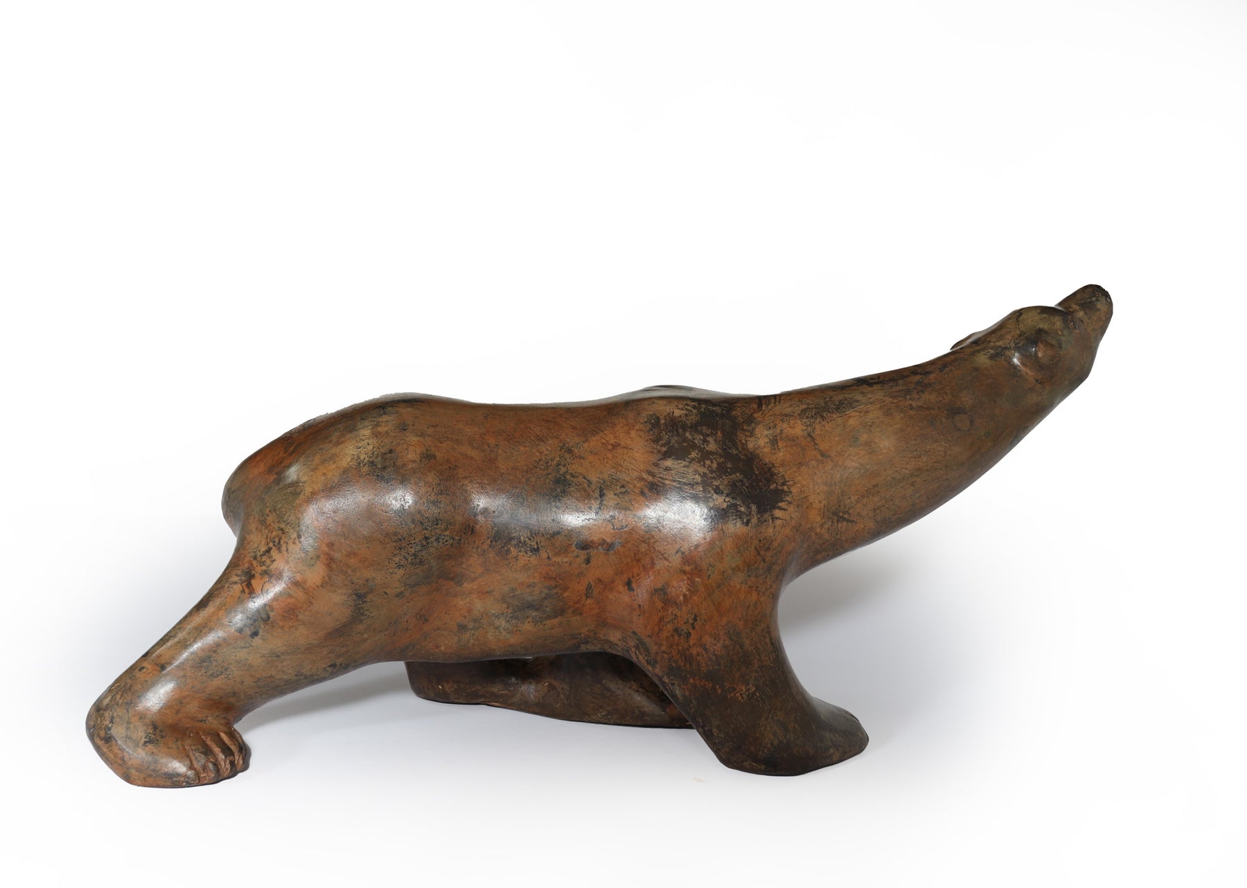 Bronze Polar Bear Sculpture By Pierre Chenet