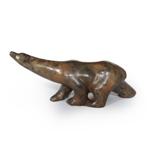 Bronze Polar Bear Sculpture By Pierre Chenet
