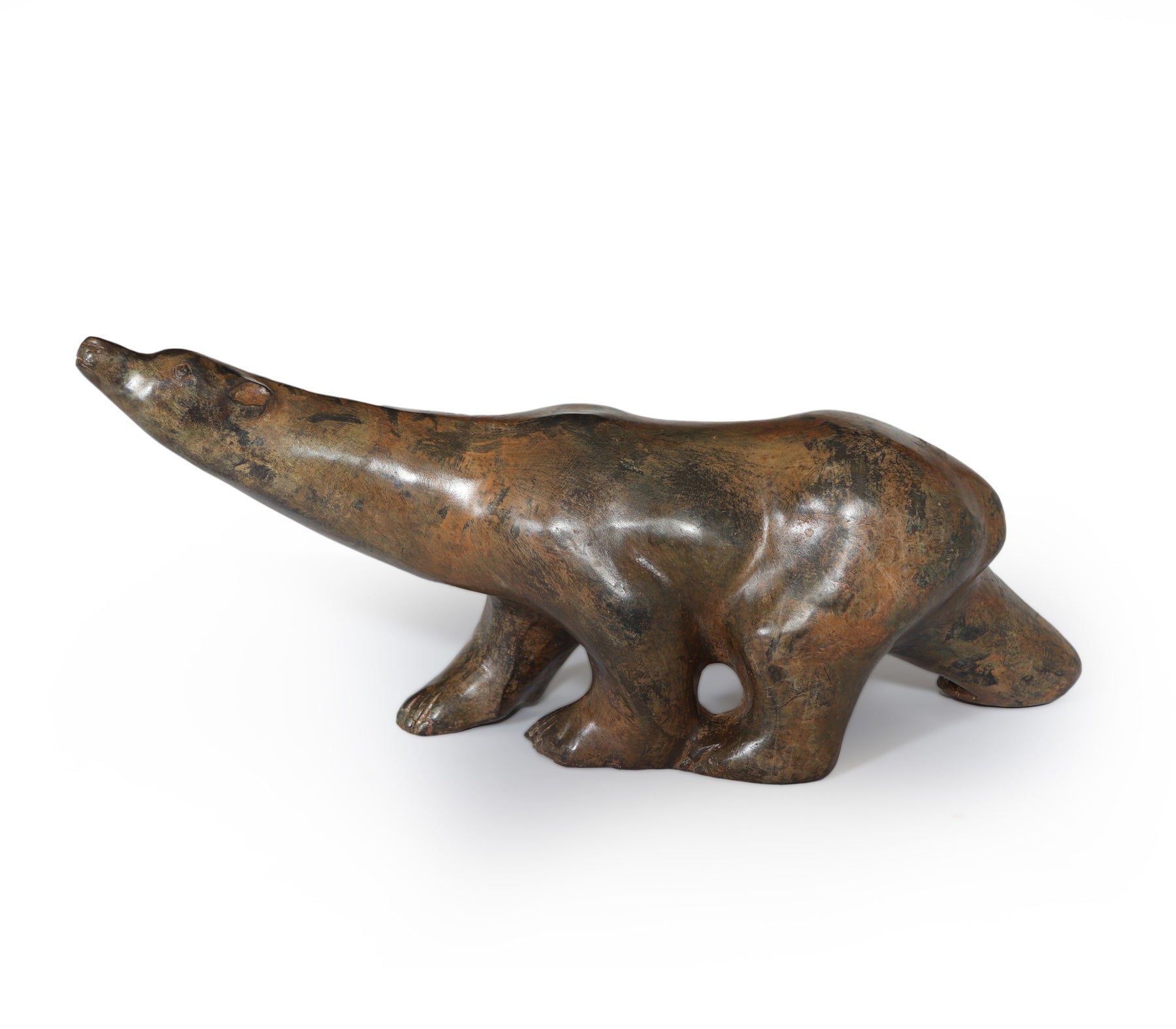 Bronze Polar Bear Sculpture By Pierre Chenet