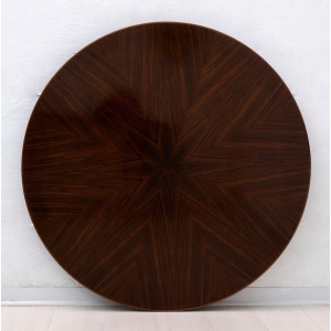 Attributed to Paolo Buffa Mid-Century Modern Italian Walnut Round Table, 1950s