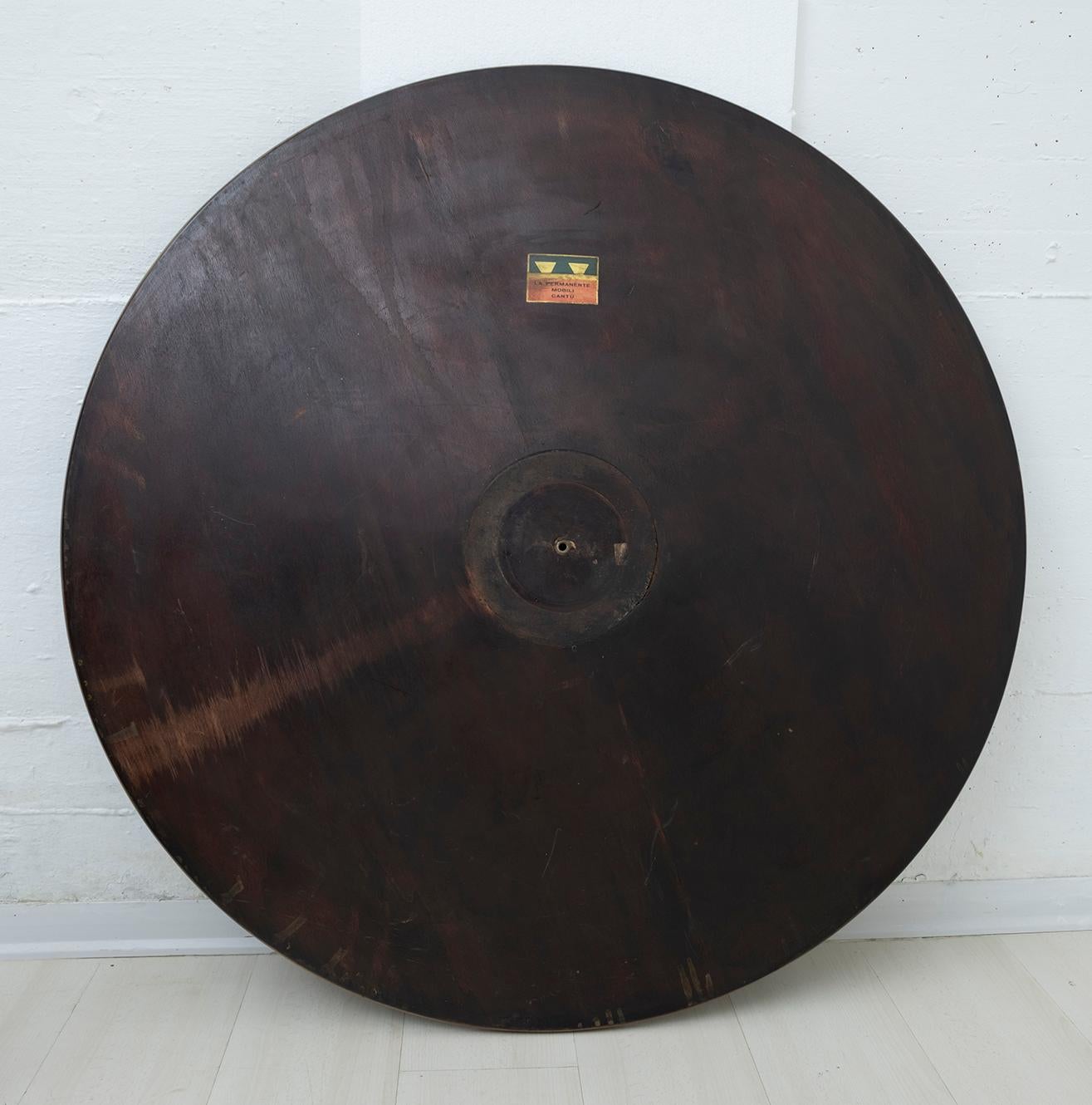 Attributed to Paolo Buffa Mid-Century Modern Italian Walnut Round Table, 1950s