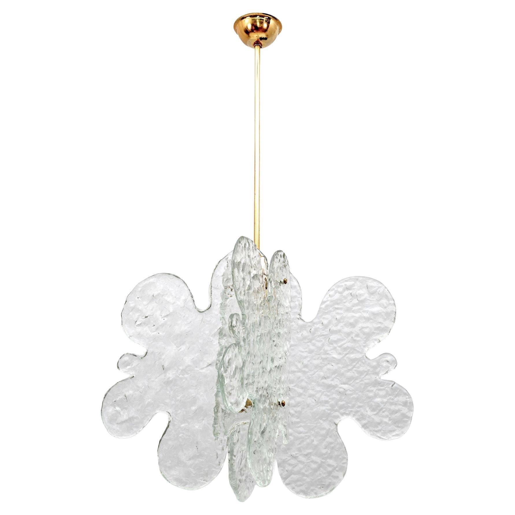 Carlo Nason Mid-century Modern Italian Murano Glass Pendant for Mazzega, 1970s