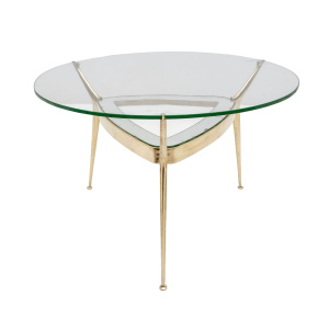 Cesare Lacca Italian Bronze and Glass Coffee table by Fontana Arte, 1950s