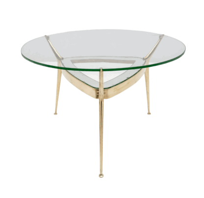 Cesare Lacca Italian Bronze and Glass Coffee table by Fontana Arte, 1950s