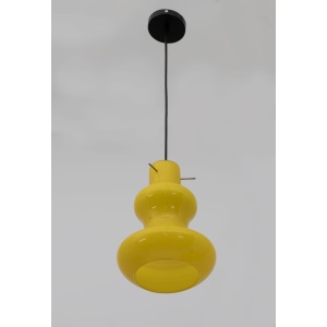 Massimo Vignelli Mid-Century Modern Murano Glass Pendants for Vistosi, 60s Pair