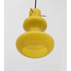 Massimo Vignelli Mid-Century Modern Murano Glass Pendants for Vistosi, 60s Pair