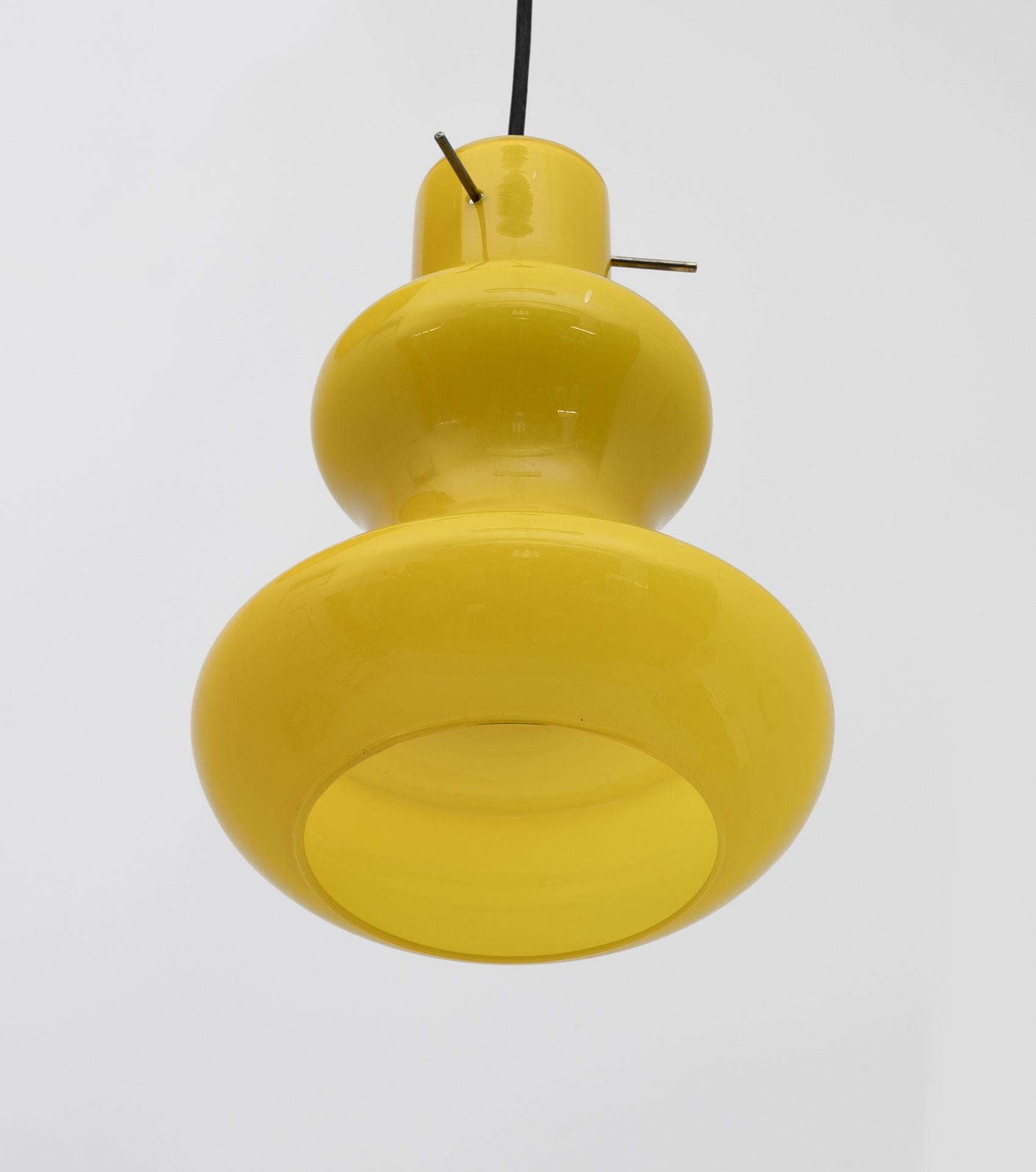 Massimo Vignelli Mid-Century Modern Murano Glass Pendants for Vistosi, 60s Pair