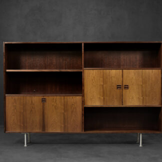 Vintage Mid-Century Scandinavian Modern Rosewood Highboard with Bar by Æ. Jensen & T. Mølholm for Herning, 1960s