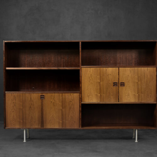 Vintage Mid-Century Scandinavian Modern Rosewood Highboard with Bar by Æ. Jensen & T. Mølholm for Herning, 1960s