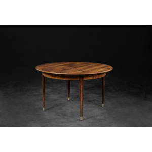 Vintage Rare Danish Round Rosewood Folding Dining Table by Agner Christoffersen for N.C. Christoffersen, 1948