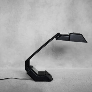 Vintage Postmodern Polish Modern Desk Lamp with Clock Type 27.B.101 by Wojciech Dybek for Polamp Pułtusk, 1987