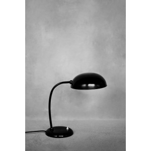 Vintage Bauhaus German Minimalist Black Metal Desk Lamp from Gebrüder Cosack Gecos, 1940s