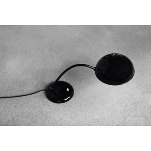 Vintage Bauhaus German Minimalist Black Metal Desk Lamp from Gebrüder Cosack Gecos, 1940s