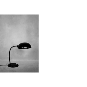 Vintage Bauhaus German Minimalist Black Metal Desk Lamp from Gebrüder Cosack Gecos, 1940s