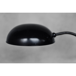 Vintage Bauhaus German Minimalist Black Metal Desk Lamp from Gebrüder Cosack Gecos, 1940s
