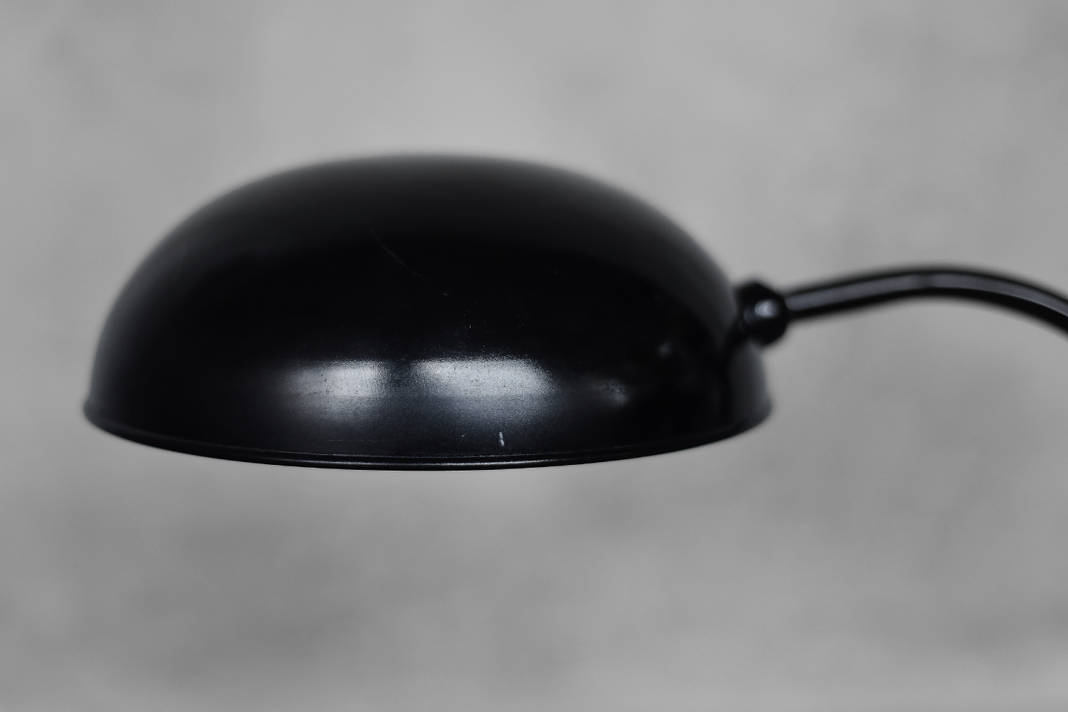 Vintage Bauhaus German Minimalist Black Metal Desk Lamp from Gebrüder Cosack Gecos, 1940s