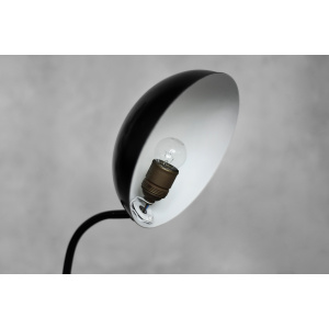 Vintage Bauhaus German Minimalist Black Metal Desk Lamp from Gebrüder Cosack Gecos, 1940s