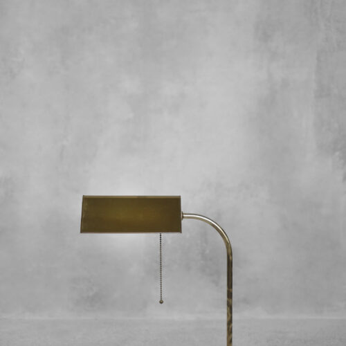 Mid-Century German Modern Gold Brass Desk Lamp with Chain from Karstadt AG, 1970s