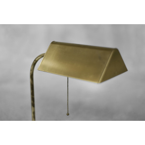 Mid-Century German Modern Gold Brass Desk Lamp with Chain from Karstadt AG, 1970s