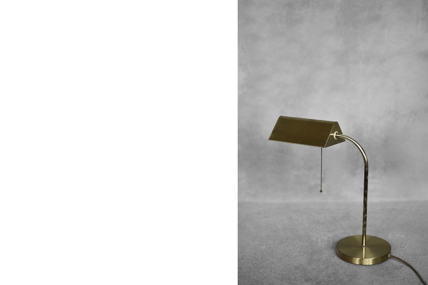 Mid-Century German Modern Gold Brass Desk Lamp with Chain from Karstadt AG, 1970s