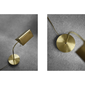 Mid-Century German Modern Gold Brass Desk Lamp with Chain from Karstadt AG, 1970s