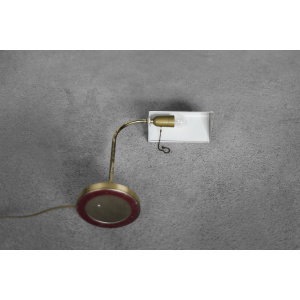 Mid-Century German Modern Gold Brass Desk Lamp with Chain from Karstadt AG, 1970s