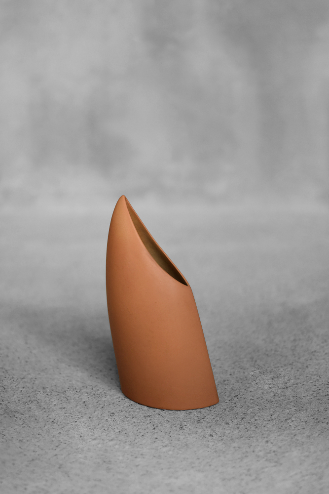 Mid-Century German Modern Stoneware Brick Red Vase from Asa Selection, 1980s