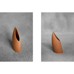 Mid-Century German Modern Stoneware Brick Red Vase from Asa Selection, 1980s