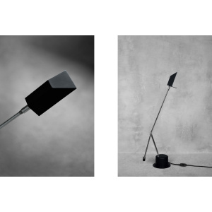 Mid-Century Belgian Modern Minimalist Black Desk Lamp from Massive, 1980s