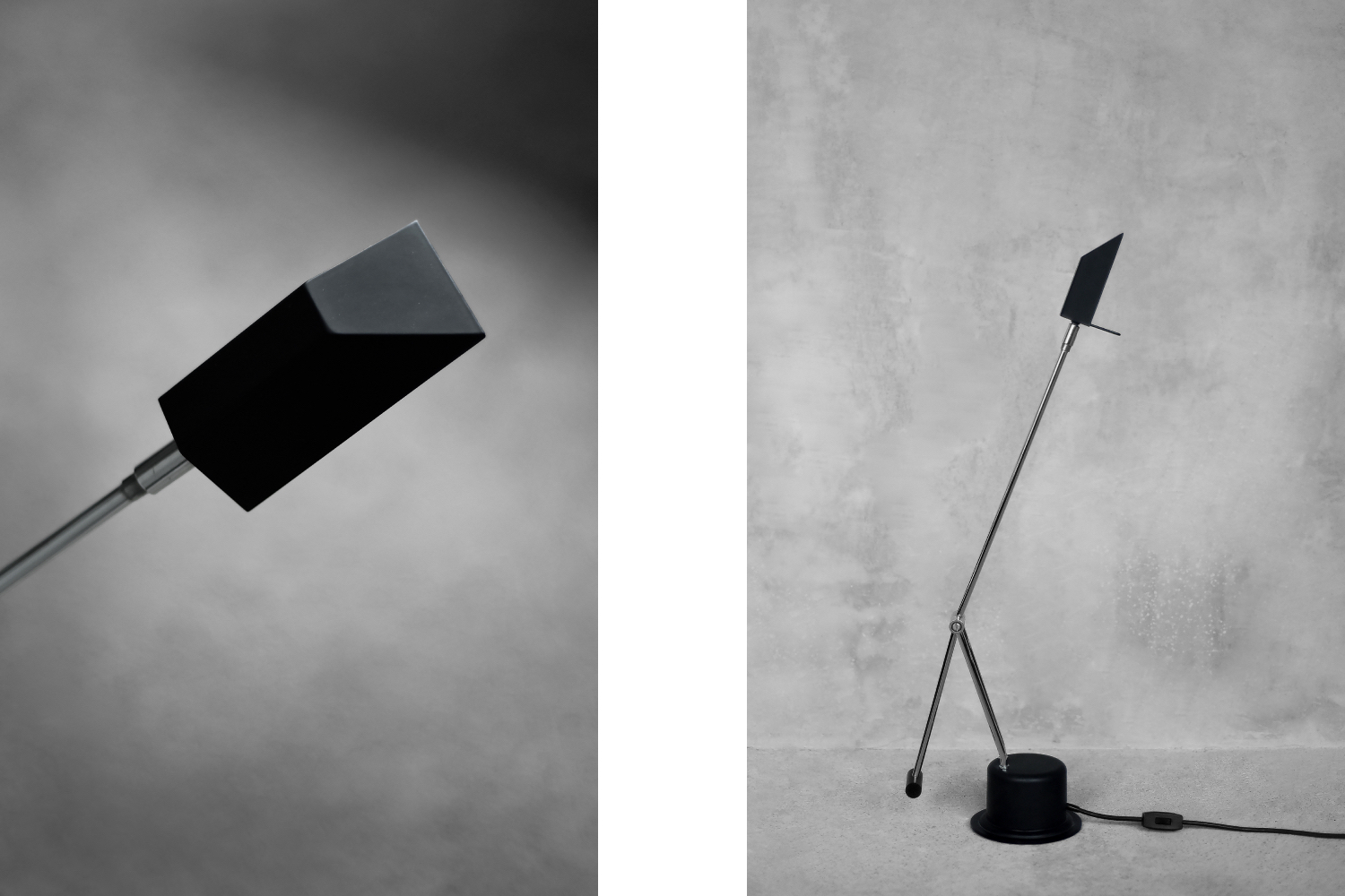 Mid-Century Belgian Modern Minimalist Black Desk Lamp from Massive, 1980s