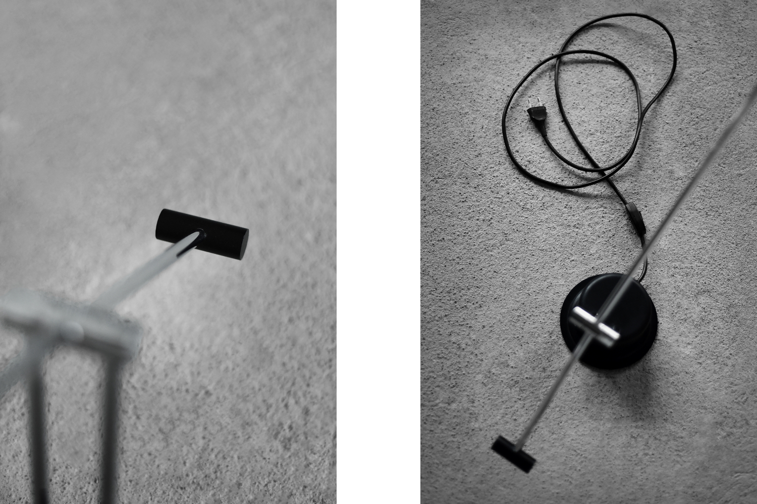 Mid-Century Belgian Modern Minimalist Black Desk Lamp from Massive, 1980s