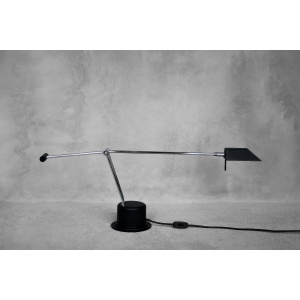 Mid-Century Belgian Modern Minimalist Black Desk Lamp from Massive, 1980s