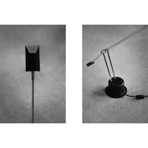 Mid-Century Belgian Modern Minimalist Black Desk Lamp from Massive, 1980s