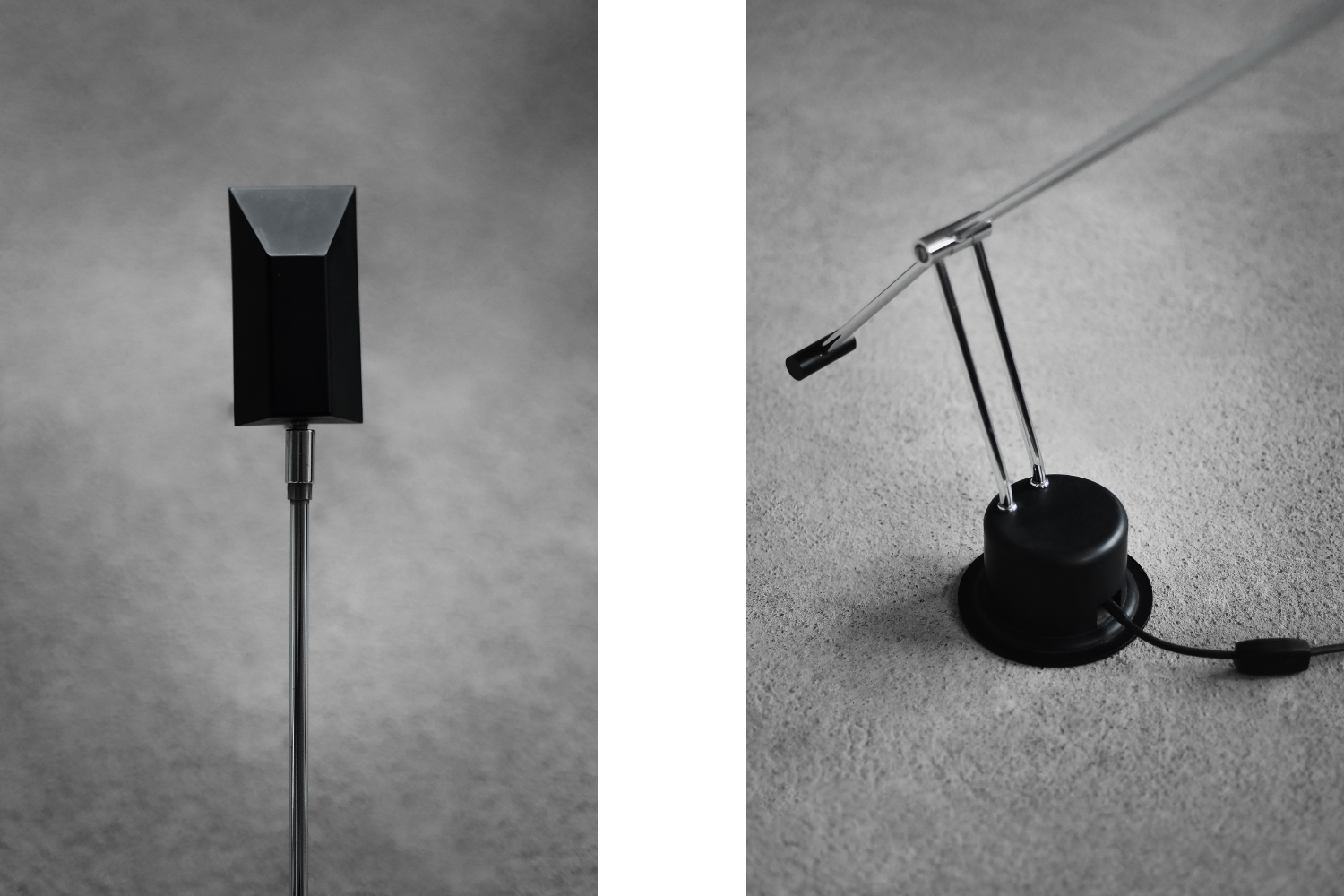 Mid-Century Belgian Modern Minimalist Black Desk Lamp from Massive, 1980s