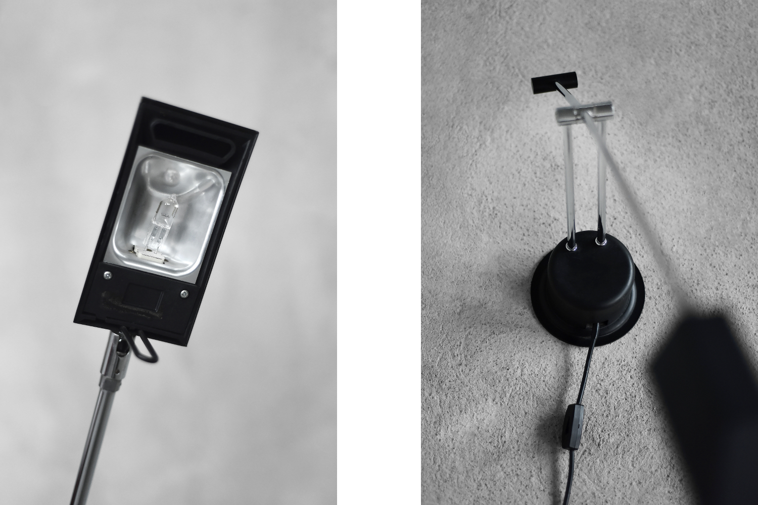 Mid-Century Belgian Modern Minimalist Black Desk Lamp from Massive, 1980s