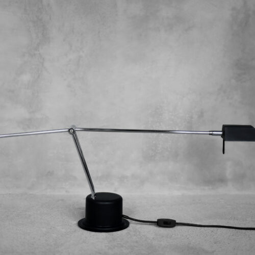 Mid-Century Belgian Modern Minimalist Black Desk Lamp from Massive, 1980s