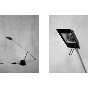 Mid-Century Belgian Modern Minimalist Black Desk Lamp from Massive, 1980s