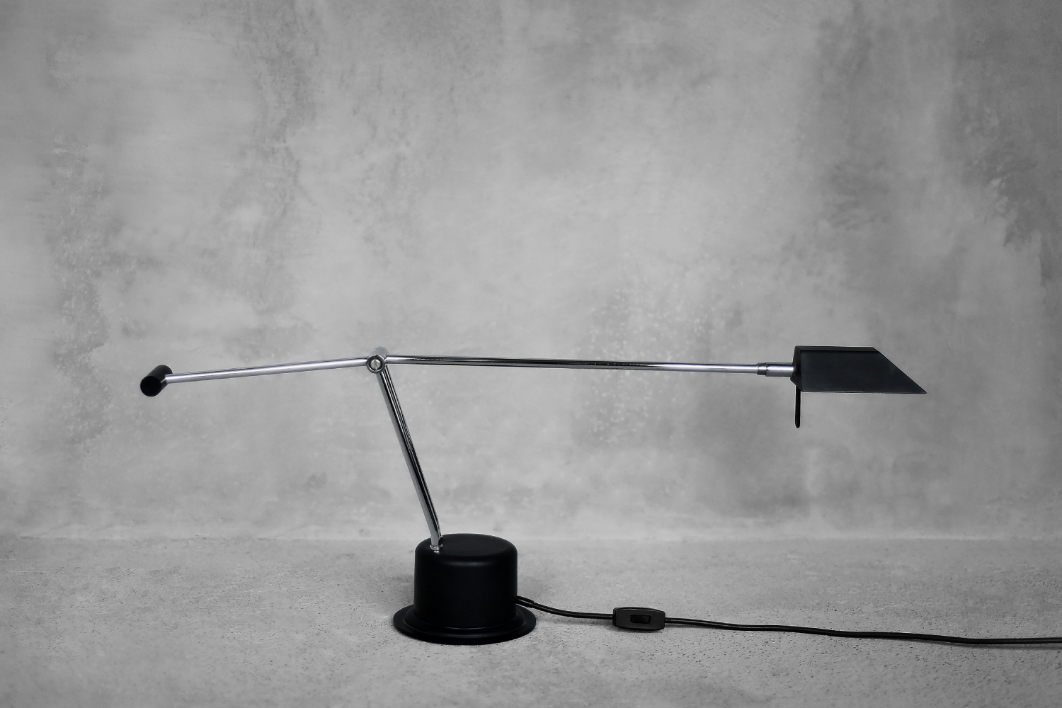 Mid-Century Belgian Modern Minimalist Black Desk Lamp from Massive, 1980s