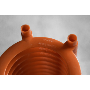 Mid-Century Polish Modern Orange Plastic Vinyl Record Holder from ZZG Biały Dunajec, 1970s