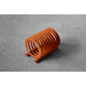 Mid-Century Polish Modern Orange Plastic Vinyl Record Holder from ZZG Biały Dunajec, 1970s
