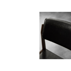Vintage Mid-Century Scandinavian Modern Rosewood & Black Leather Chairs by H.W. Klein for Bramin, 1960s, Set of 3