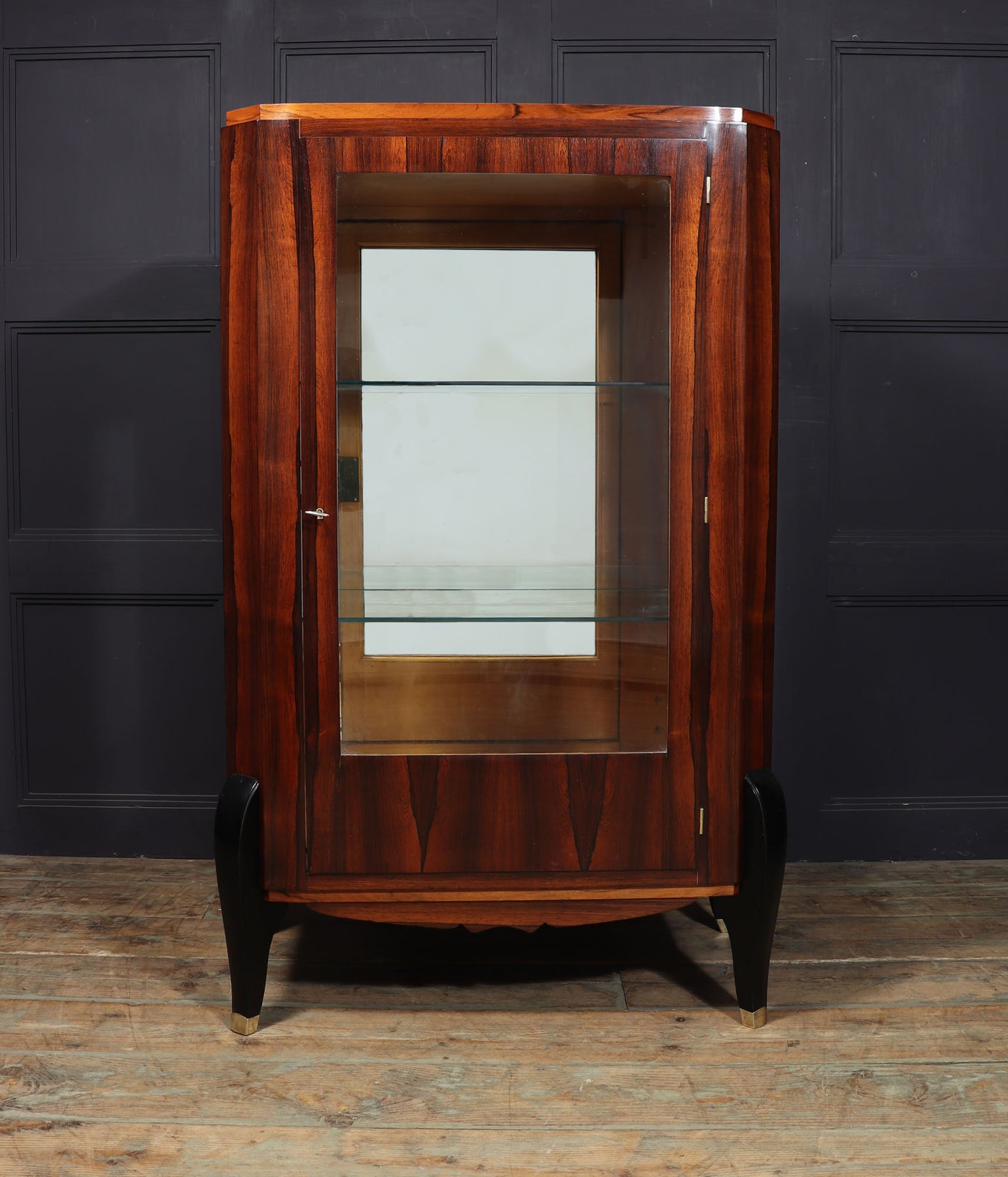 Art Deco Display Cabinet In Rosewood & Oak