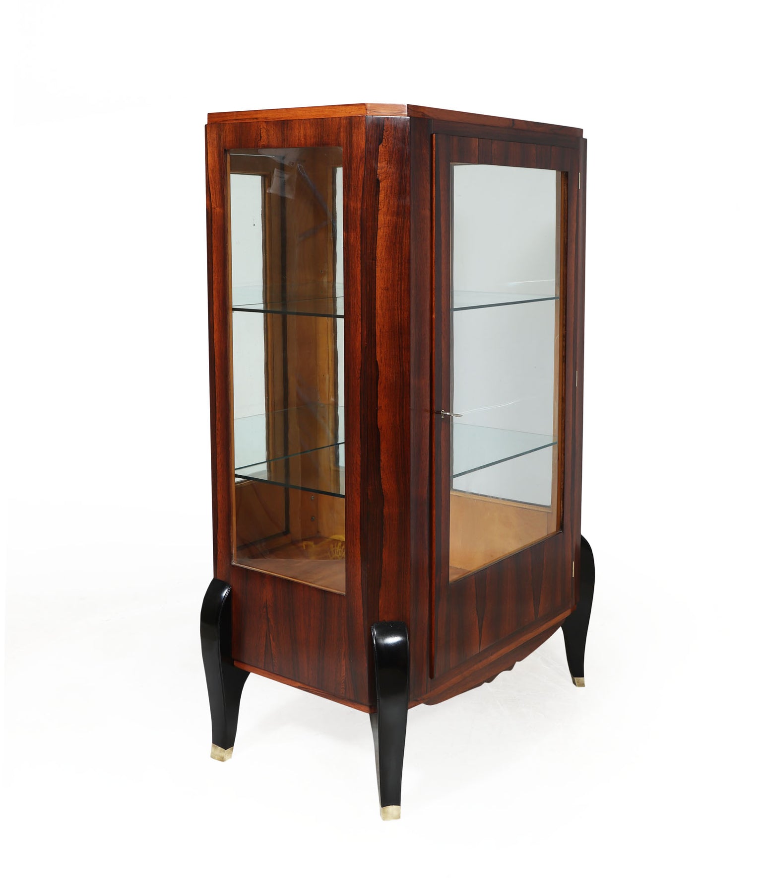 Art Deco Display Cabinet In Rosewood & Oak