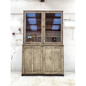 Painted Pine Glazed Cupboard
