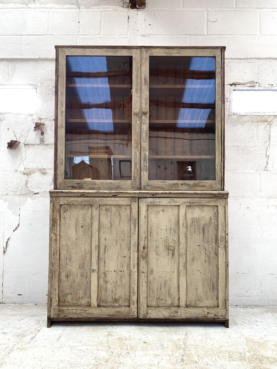 Painted Pine Glazed Cupboard
