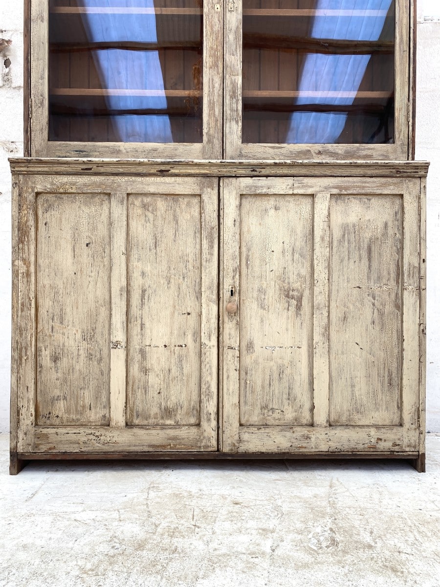 Painted Pine Glazed Cupboard