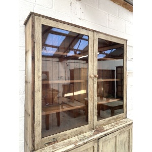 Painted Pine Glazed Cupboard