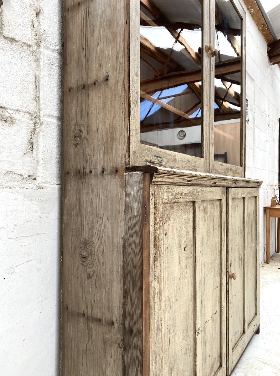 Painted Pine Glazed Cupboard